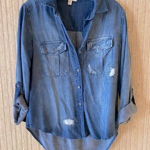 Anthropologie denim shirt.